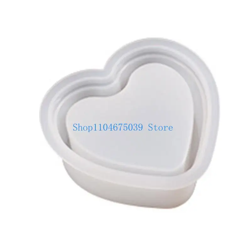 

5asd DIY Crystal Epoxy Resin Jar Mold Storage Box Lid Silicone Mould for DIY Jewelry Making Candy Box Container Casting Tool