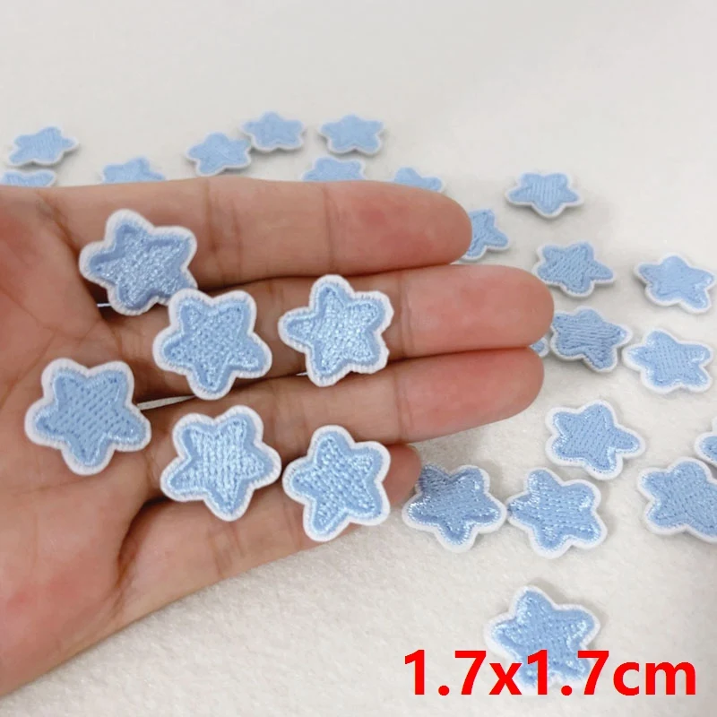 10PCS Wholesale Cute Cartoon Small Star Embroidered Patches For Clothing Thermoadhesive Patches Badge Kids DIY Iron On Patches view 2