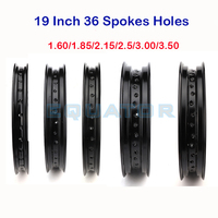 1.60/1.85/2.15/2.5/ *19Inch 36 Spokes Holes Aluminum Alloy Motorcycle Wheel Rims Karting Laotie Dirt Bike Scooter Elektrikli