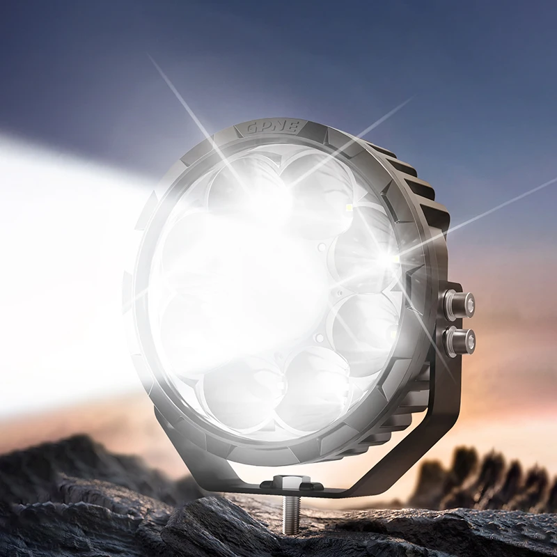 

GPNE 60W High Beam Spotlight LED Driving Light 7 Inch round Laser New Condition