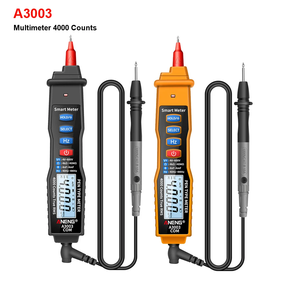 Professional 4000 Counts True RMS Meter Smart DC/AC Voltage Tester A3003 Digital Pen Multimeter