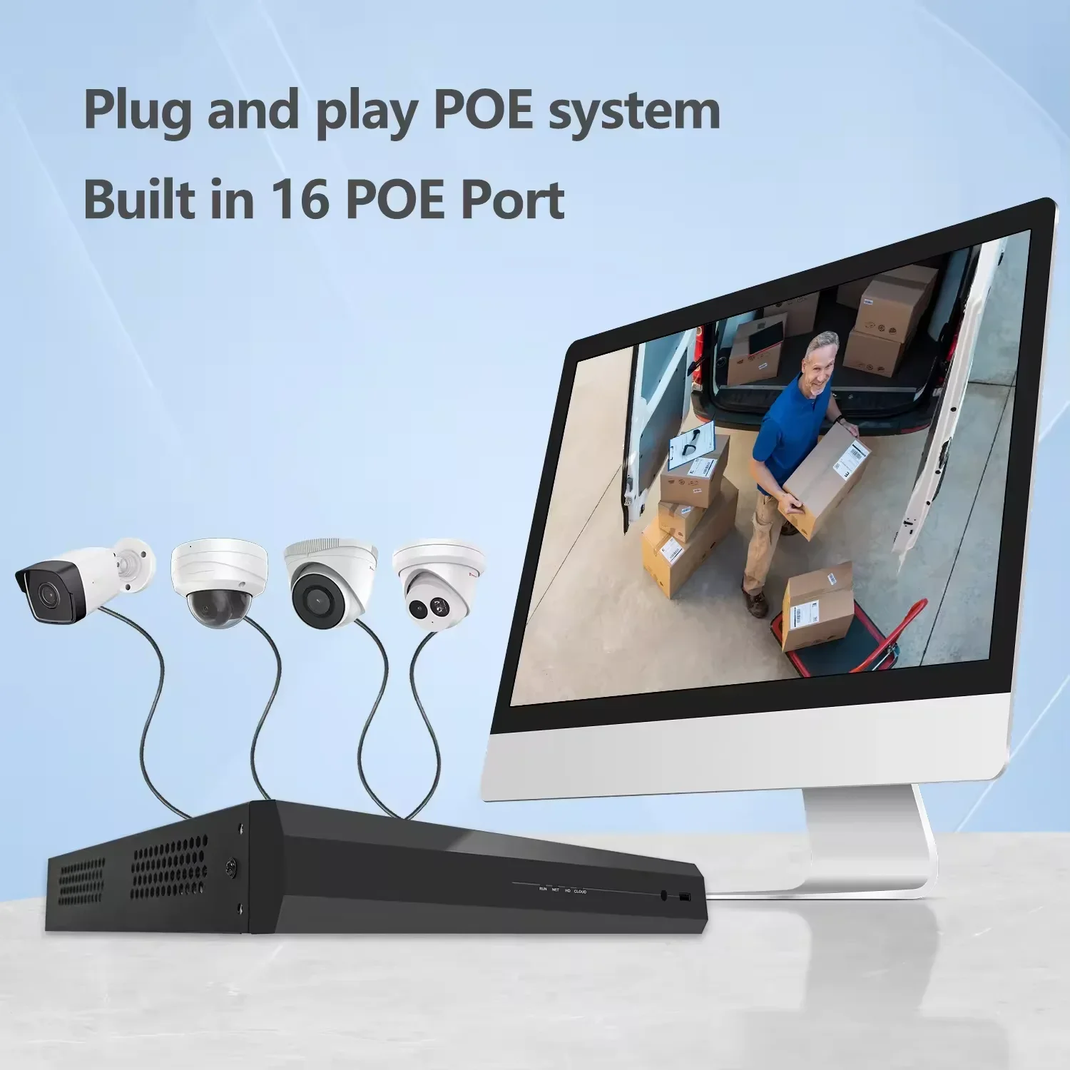 OEM Support 12MP H265+ POE NVR 32CH NVR 2SATA Interface 20TB Max Capacity Smart Recording Network Video Recorder