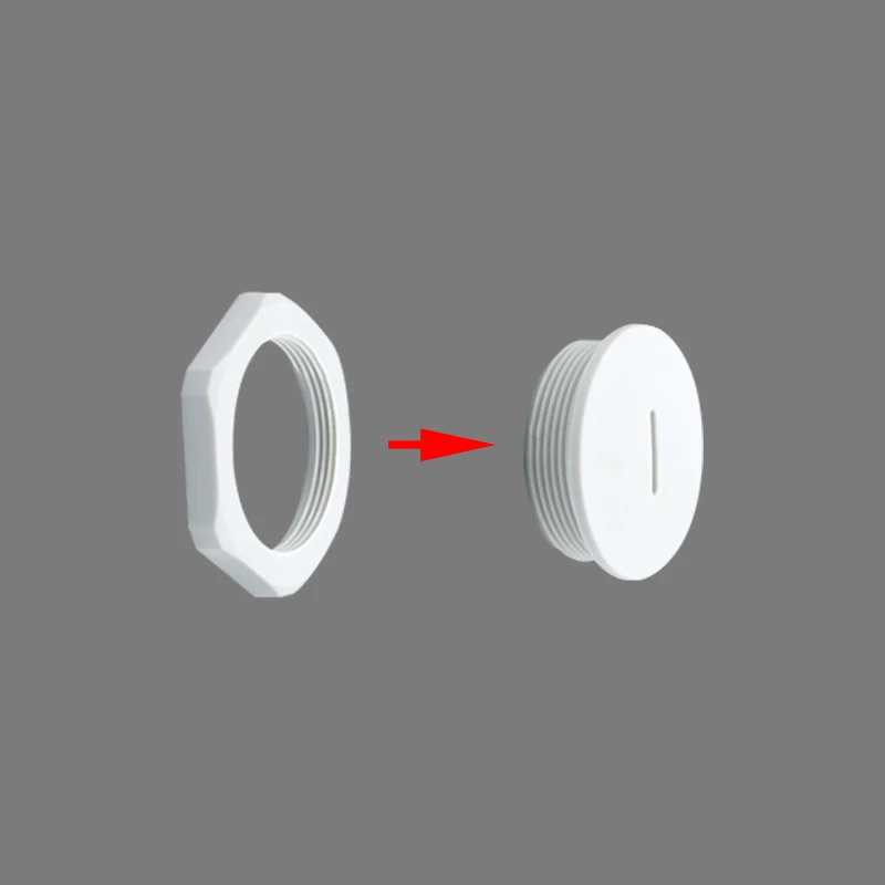 Plastic Waterproof Plug with Nuts M12 M16 M18 M20 M22 M25 M27 M32 Waterproof Nylon Thread Hole Plug  Black/White