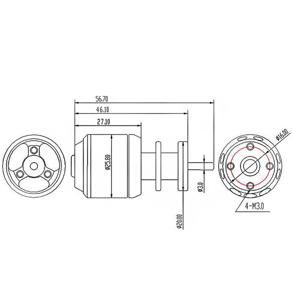 QX-MOTOR Motor sin escobillas QF2611 3300/4000/4600/5000KV para ventilador de 12 aspas EDF de 50mm para piezas de modelo de aviones multieje RC DIY