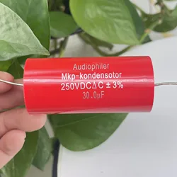 2PCS Audiophiler Axial MKP Capacitor 30uf 250V DC ±3% Test And Matched HIFI Frequency Dividing Audio Capacitance