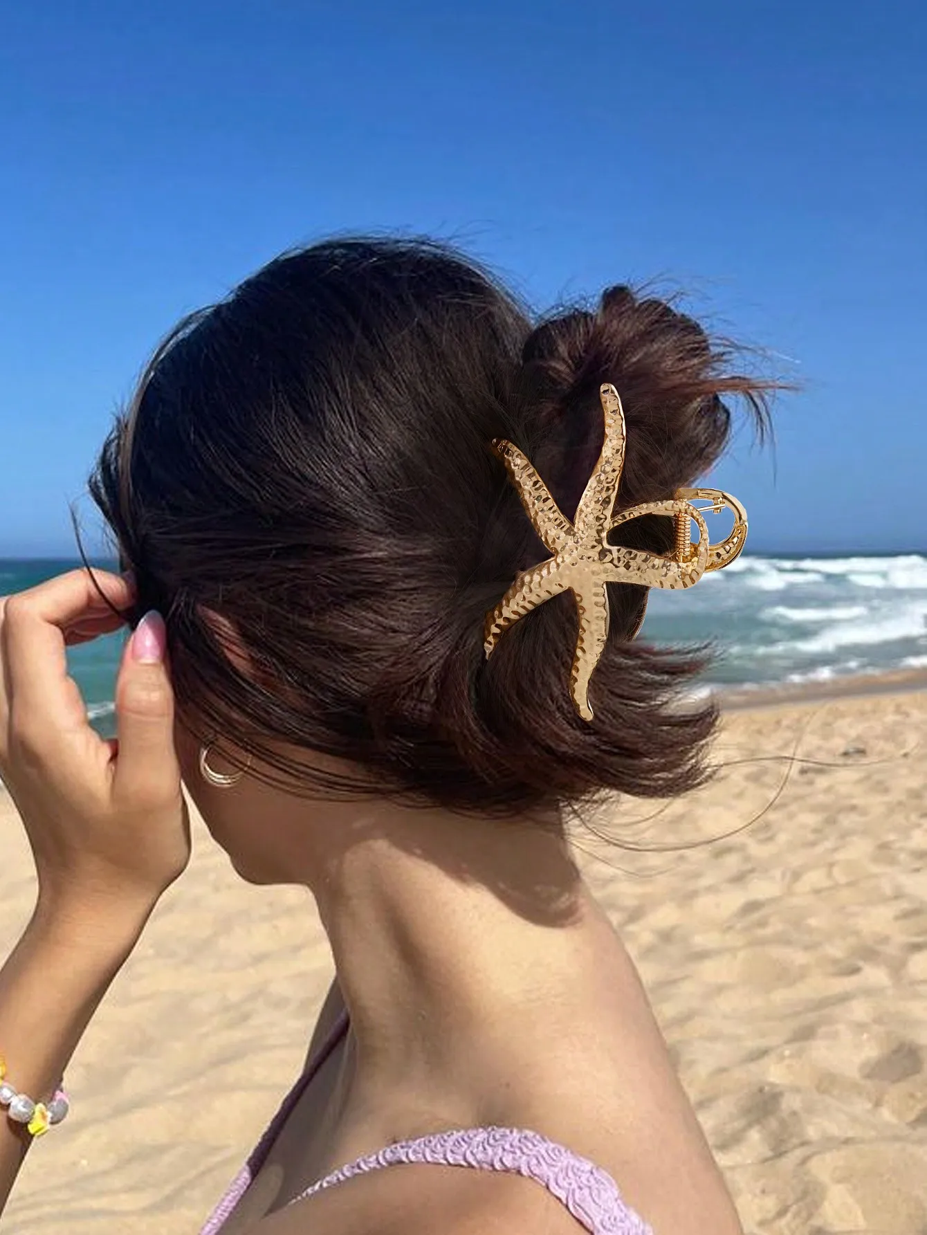 

Oversized Metal Starfish Hair Claw Retro Starfish Hair Clip, High-End Hair Claw Hair Accessory, Ocean Style Hair Clips Hair Jaw