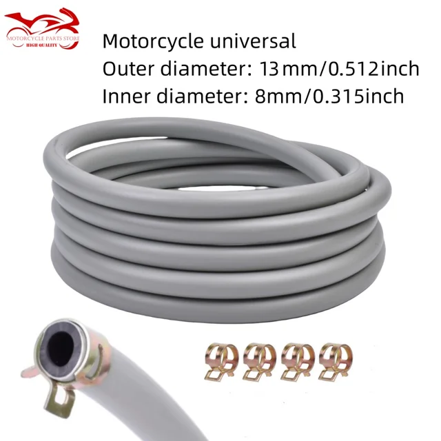 Uniwersalny motocyklowy przewód paliwowy 1m, 8mm I/D, 13mm O/D, rura do paliwa, oleju, benzyny, przewód paliwowy, wąż do benzyny, 8mm*13mm