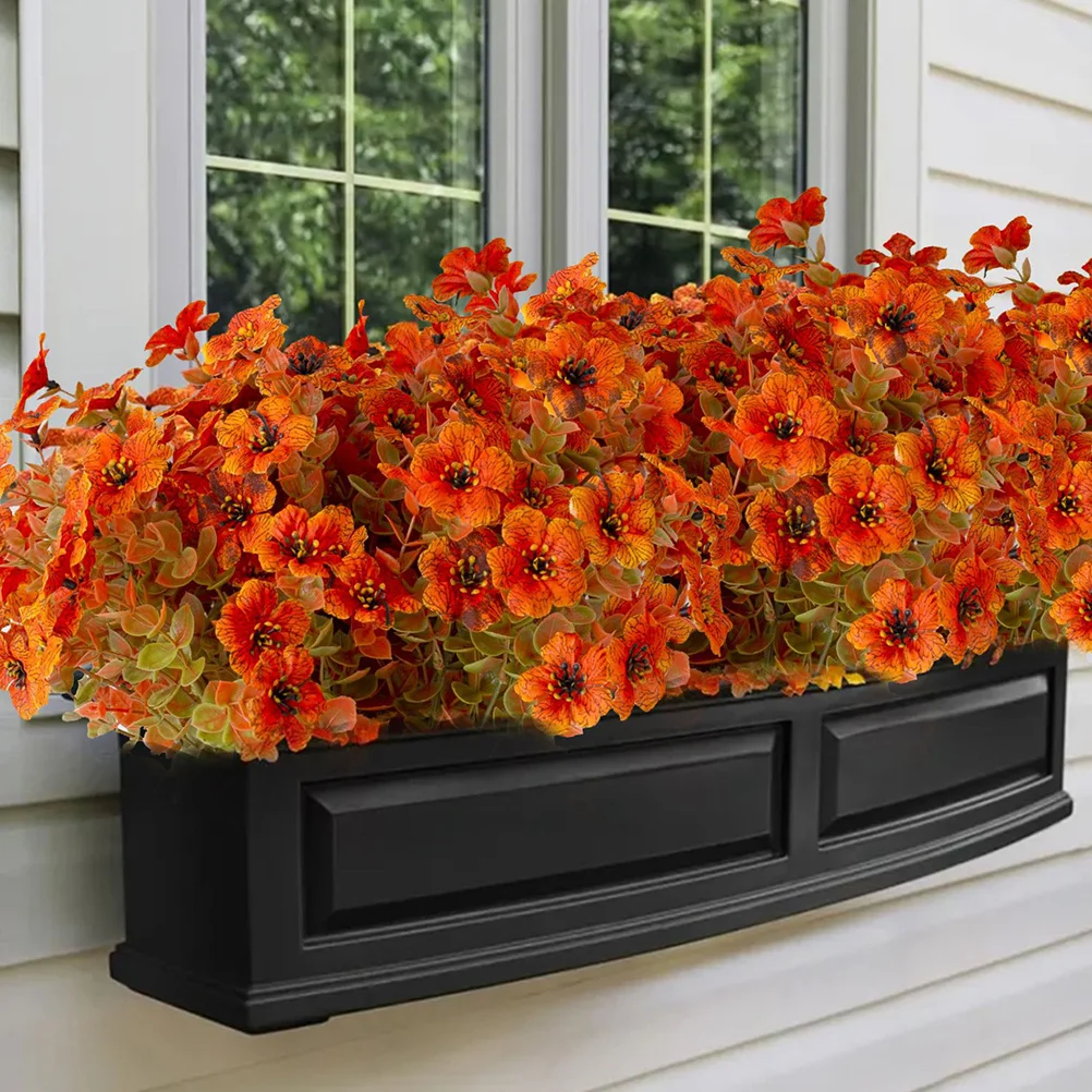 

5pcs Artificial Fall Flowers For Decor Silk Autumn Floral Arrangements Outdoor Garden Wedding Bouquets Thanksgiving Decorations