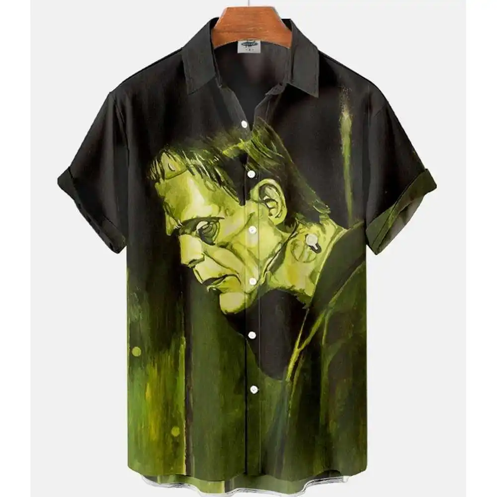 

Loose Fit Printed ort Sve Men's irt adual Color Sun Protection Treaent Cotton Youth Sle oulder Drop Cuff Zipper