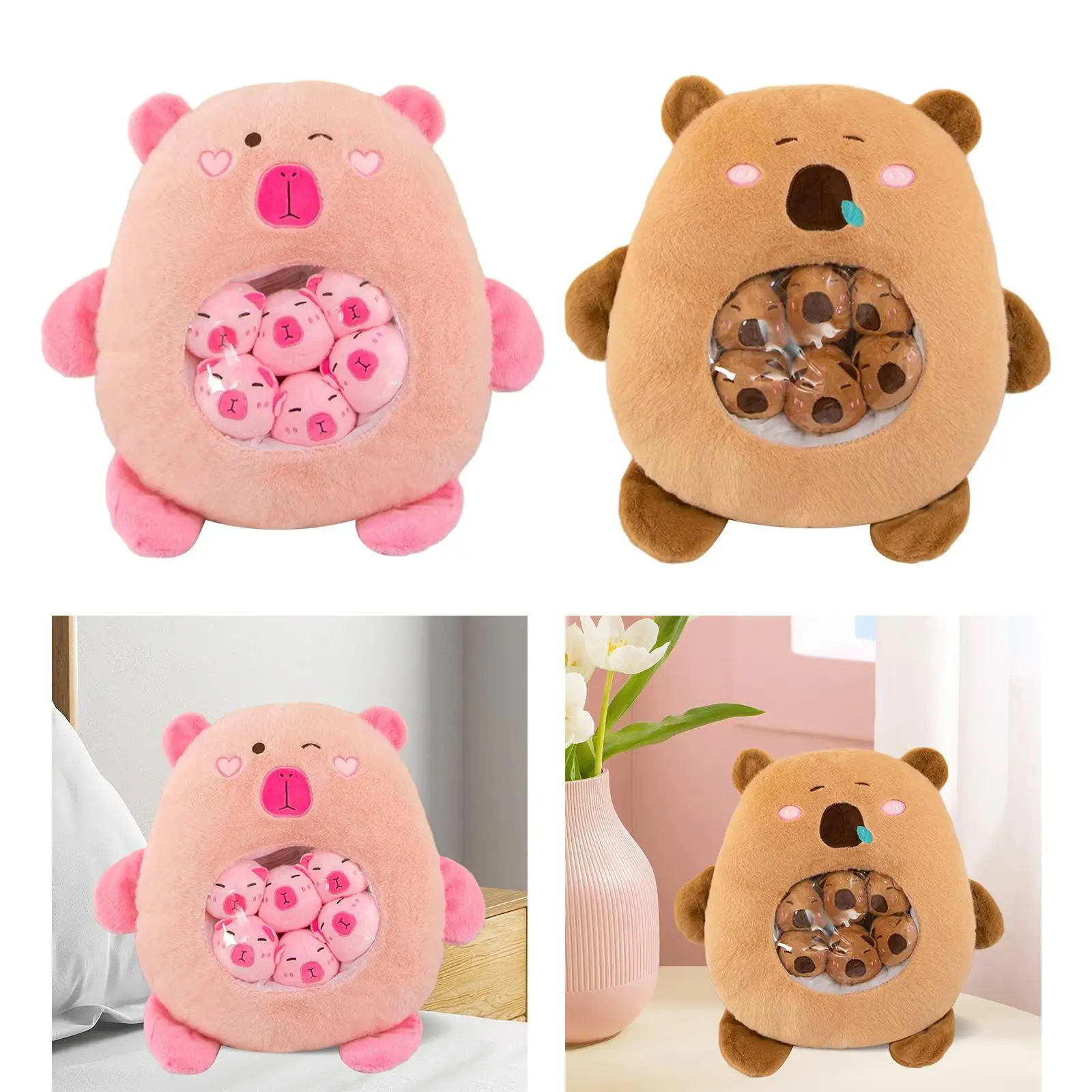 Capibara peluche abbracciabile confortevole fai da te da collezione cartone animato bambola animale rimovibile per adolescenti ragazzi ragazze adulti regali bambini