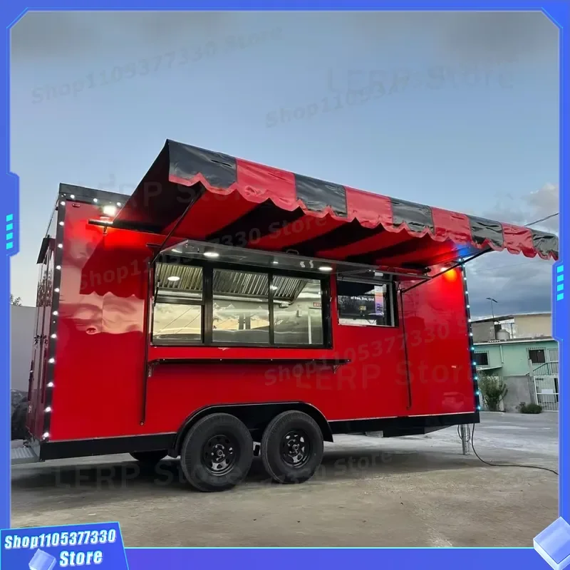 EPA Compliant Mobile Food Trailer for Ice Cream Snacks Fast Food Commercial Dining Farm Use Kitchen Cart Mobile Kitchen