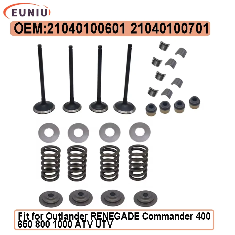 

Ремкомплект клапана для Outlander RENEGADE Commander 400 650 800 1000 ATV UTV, детали для ремонта головки блока цилиндров двигателя