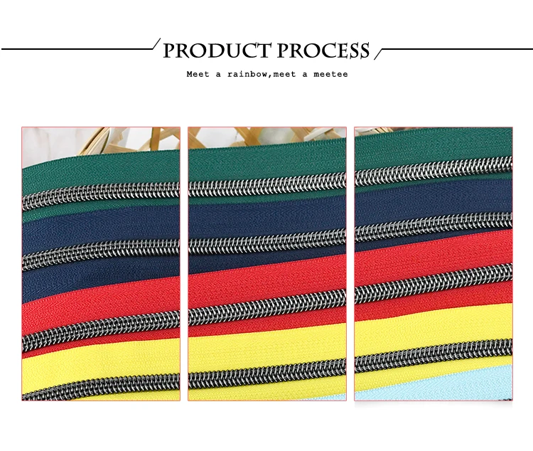 /10Meter 5 # bunte Nylon-Reiß verschluss bänder Gun black Tooth Coil Zip Schneider für Taschen Kleidungs stück Reparatur set DIY Näh zubehör – Detail 6