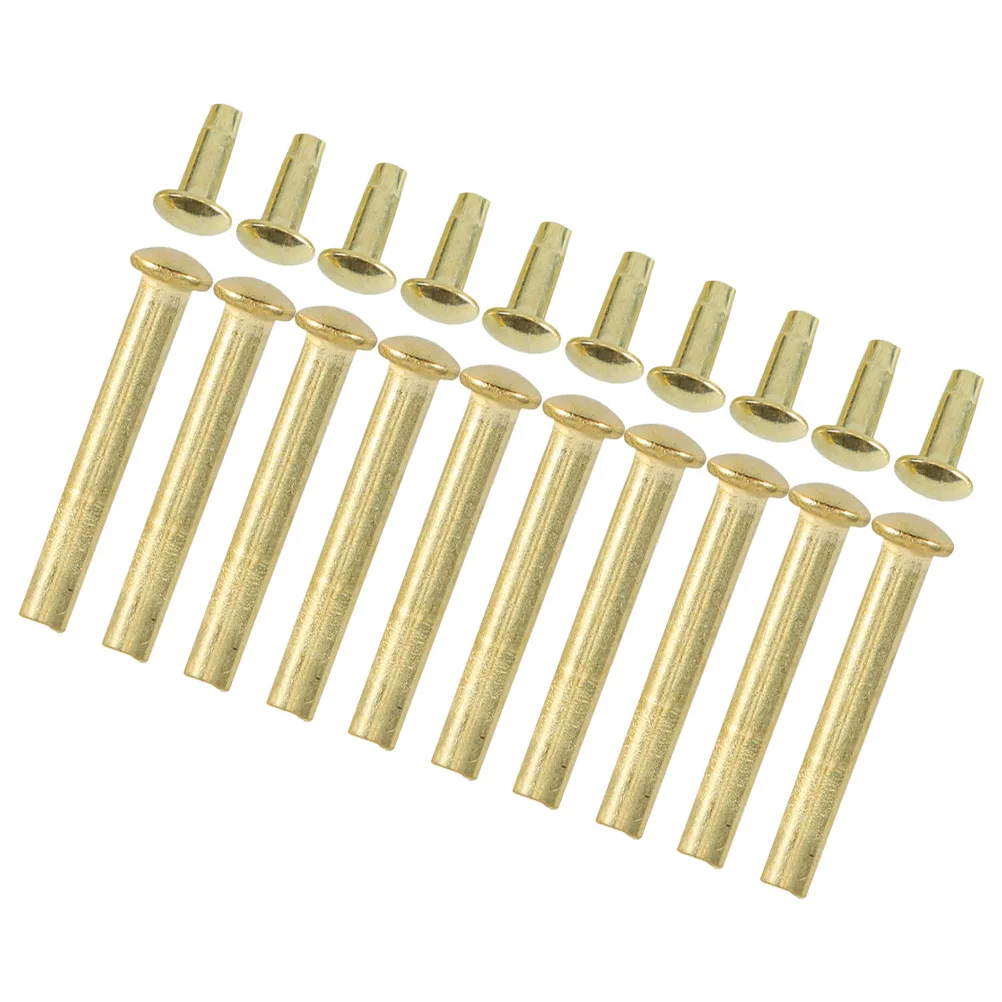 10 Sets Handheld Fan Nail Accessories Repairing Kit Folding Accessory Solid Shaft Golden Rivets Nuts