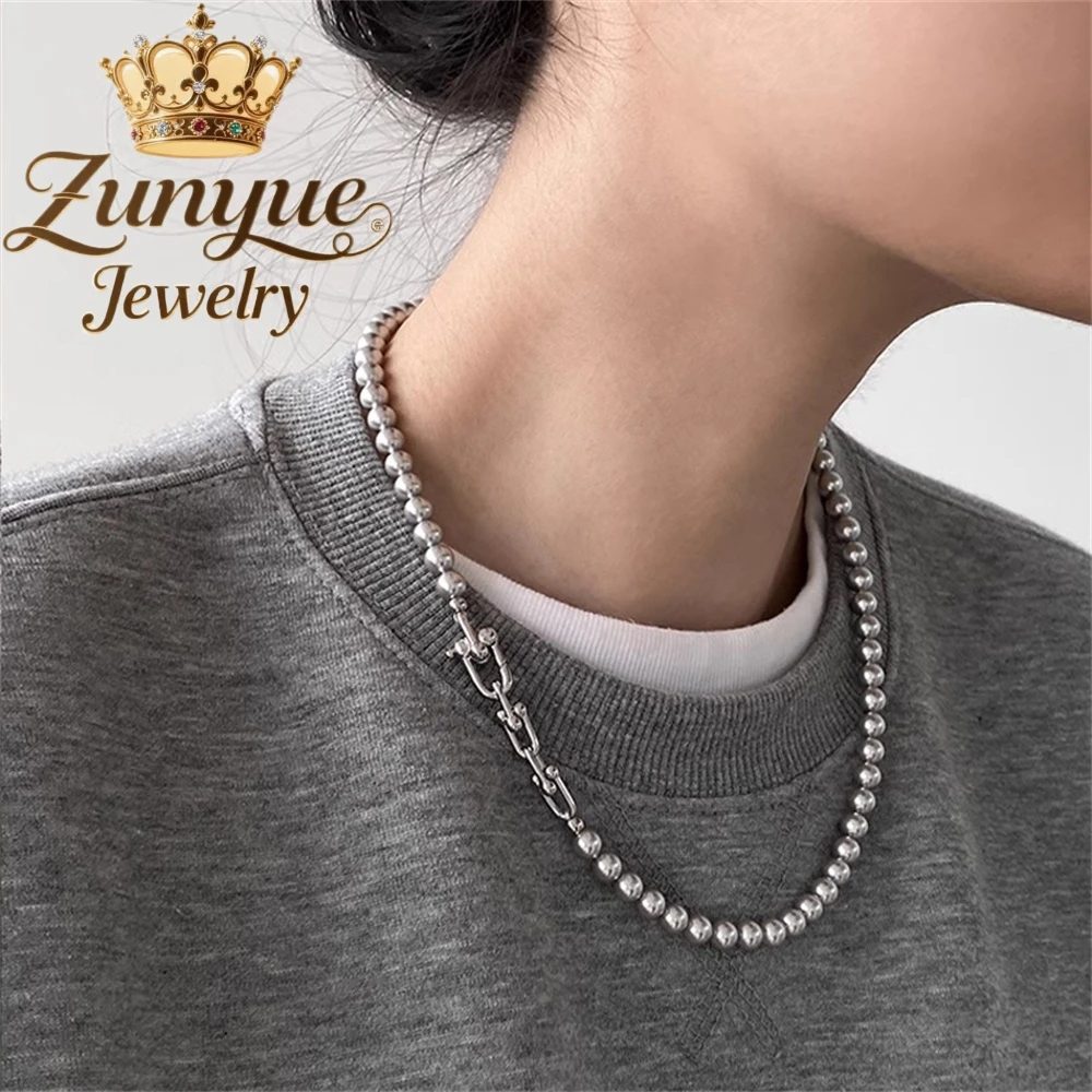 إكسسوار قلادة من اللؤلؤ للنساء تصميم فاخر خفيف سلسلة الترقوة الراقية سترة سلسلة مطرز الزي سلسلة العنق الإكسسوار