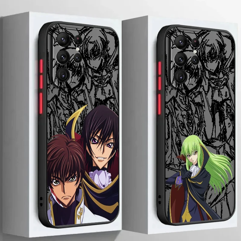 Code Geass Anime Cool Frosted Translucent For Samsung Note 20 A35 A03 A54 A31 A22 A34 A14 A24 A04 A55 5G Funda Phone Case