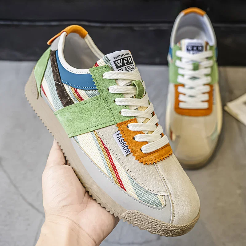 

Men's Classic Running Shoes Lace Up Soft Sole Walking Shoes Breathable Flat Bottom Sports Shoes Couple Casual Shoes Tennis Shoes