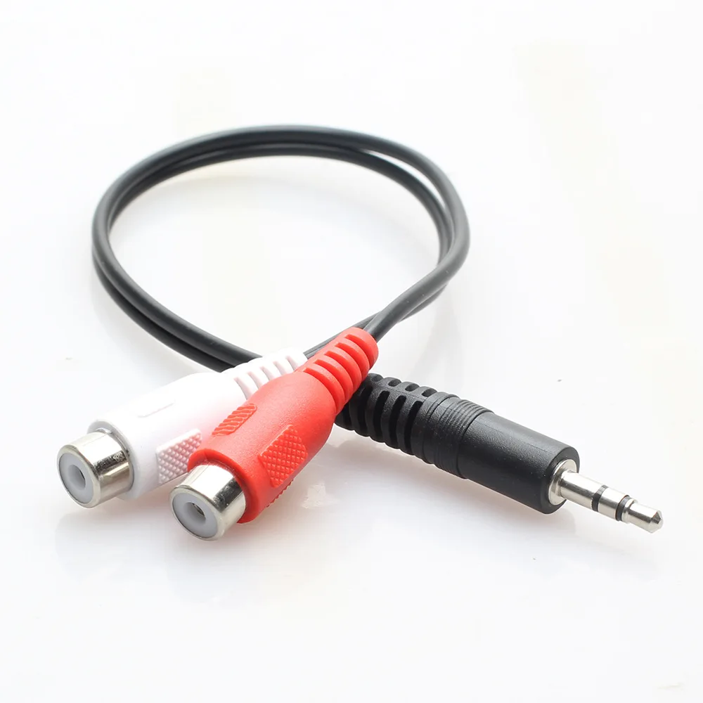 

3.5mm Revolution 2rca Dual Lotus Mother 3.5rpm 2 Lotus One/Two Line Earphones To AV Mother Sound System Red And White Holes