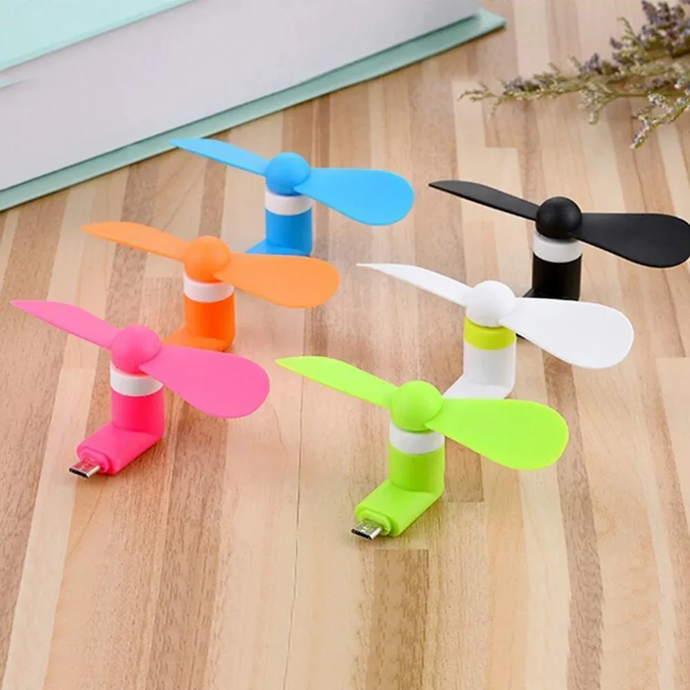 Portable Mini Type-C USB Phone Fan with Soft Blades, Compatible with Type-C Phones and Power Banks, Plug and Play for Summer Coo