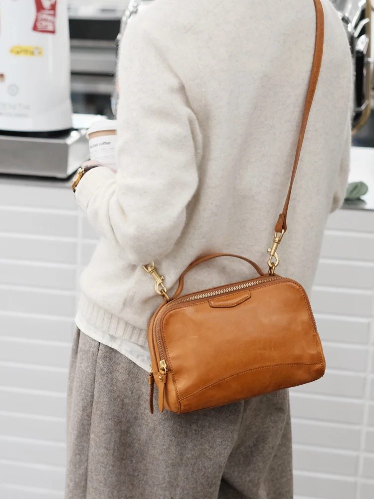 

Fashio casual luxury first layer cowhide handbag daily party designer handmade genuine leather women's shoulder crossbody bag