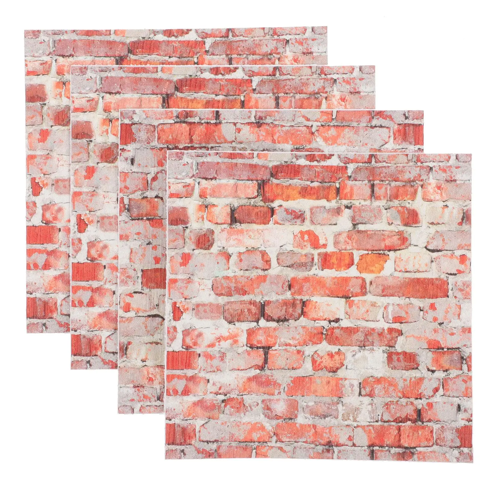 4 Uds. Casa de juguete, azulejos simulados, papel tapiz decorativo en miniatura para manualidades, miniaturas de casa de muñecas, cosas coloridas pequeñas