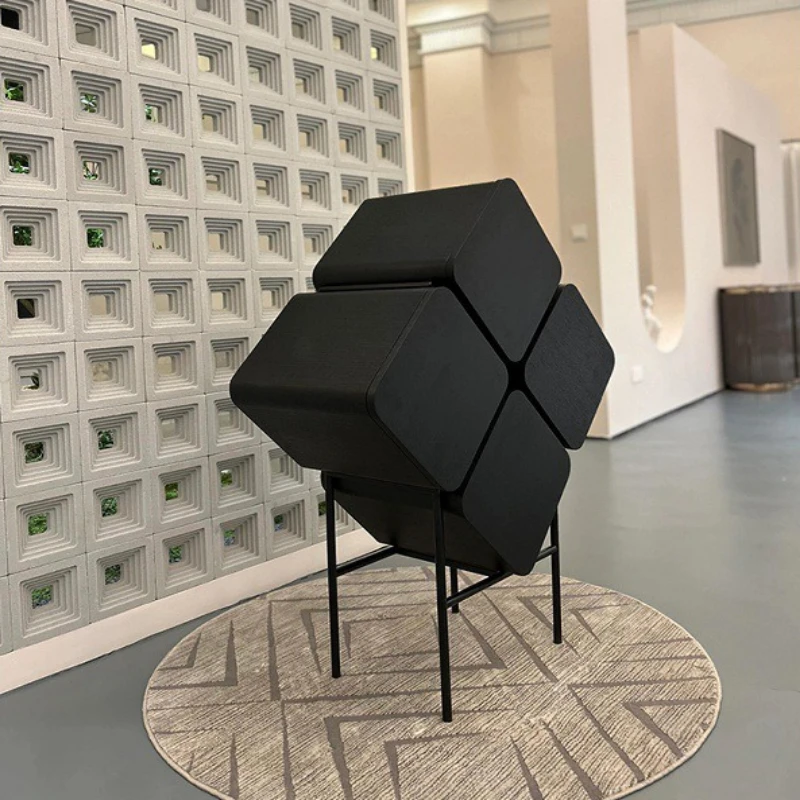 Edge cabinet Entrance cabinet Household geometric modern simple storage cabinet