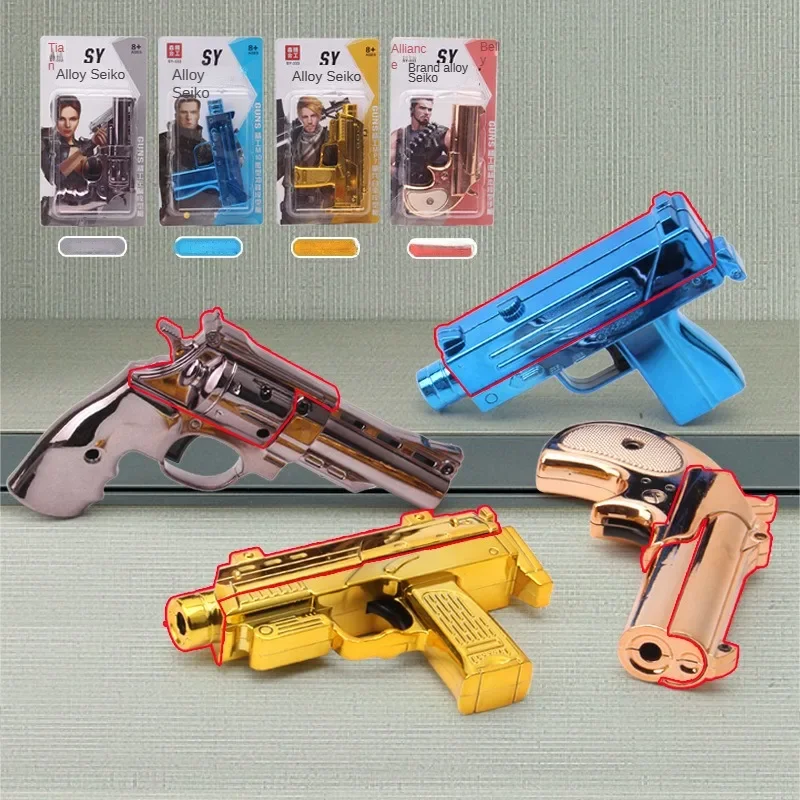 نموذج مسدس لعبة من سبيكة صغيرة ، مسدس مسدس ، رصاصة لينة ، يمكن إطلاق النار ، رشاش ، MP7 ، M10 ،