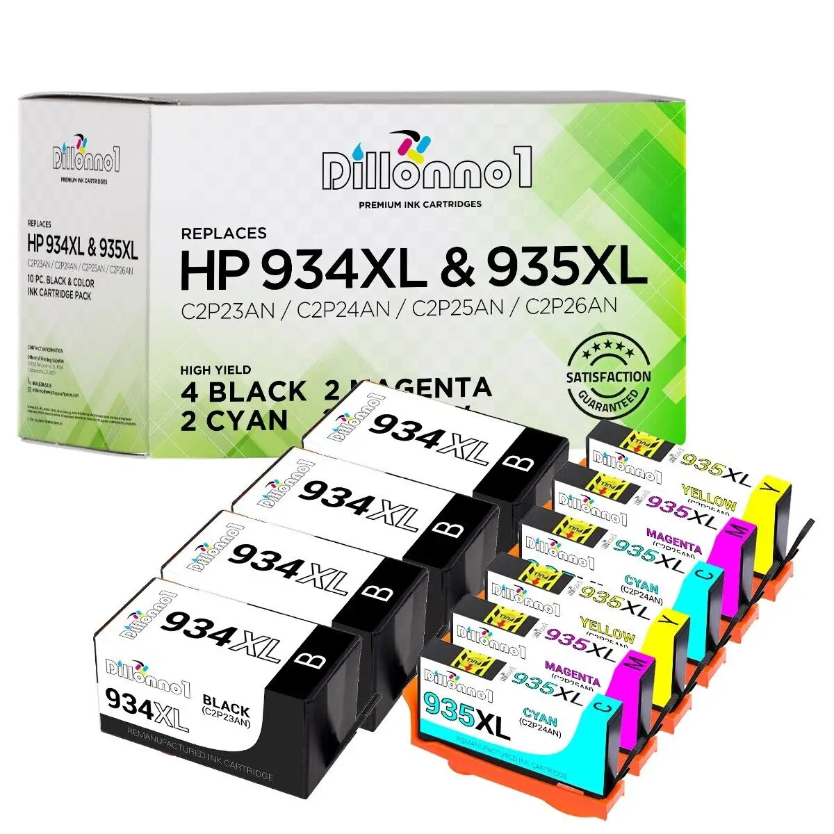 

10 PK HP 934XL 935XL Ink Cartridges fits HP Officejet Pro 6830 6835 6230