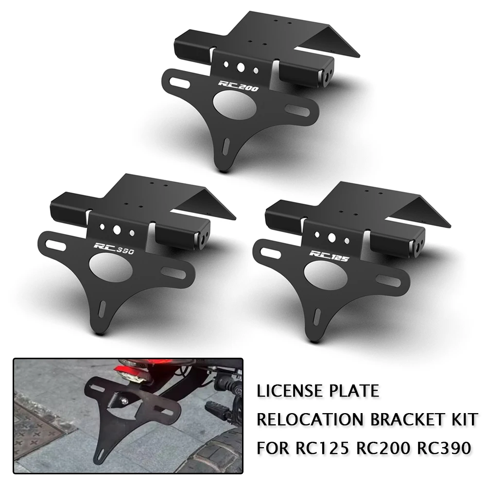 RC 125 200 390 Motorcycle License Plate Holder Bracket For RC125 RC200 RC390 2014-2021 2020 Rear Tail Tidy Fender Eliminator Kit