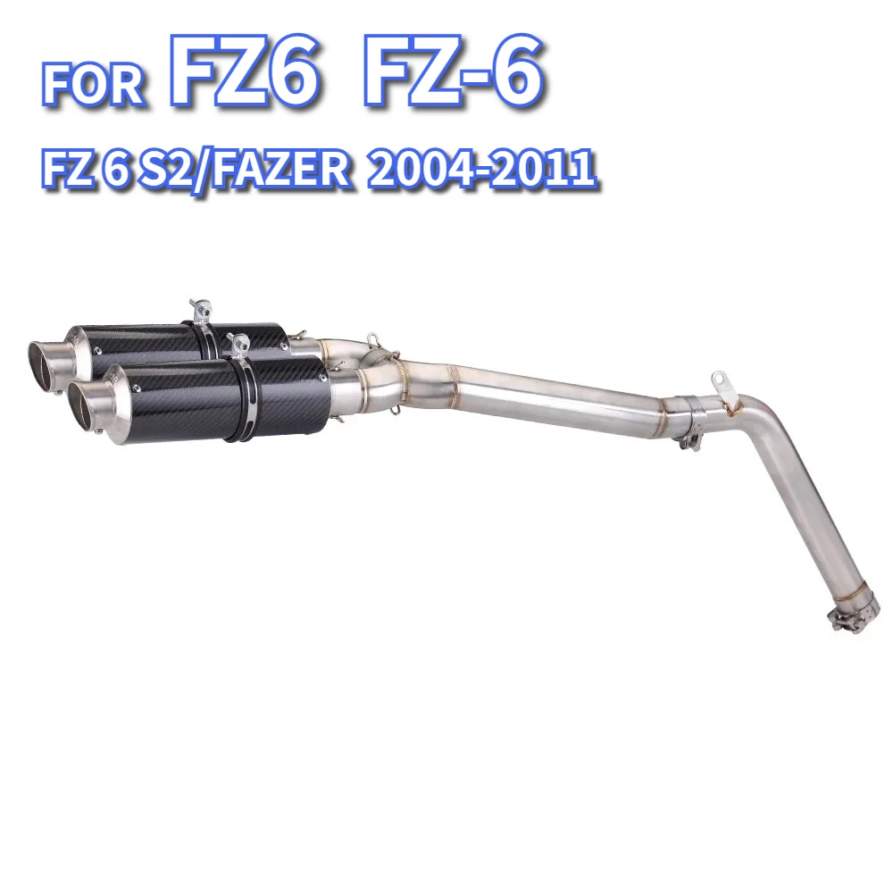 

For Yamaha FZ6 FZ6N FZ6S 2004-2009 Exhaust & Exhaust Systems - Slip On Muffler with Mid Link Pipe