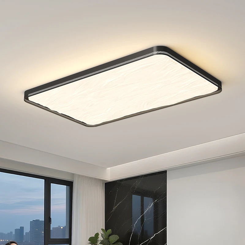 2026 New Ceiling Lamp Living Dining Room Walnut-colored Ceiling Light Openwork Frame Minimalist Ceiling Light Home Decor Fixture