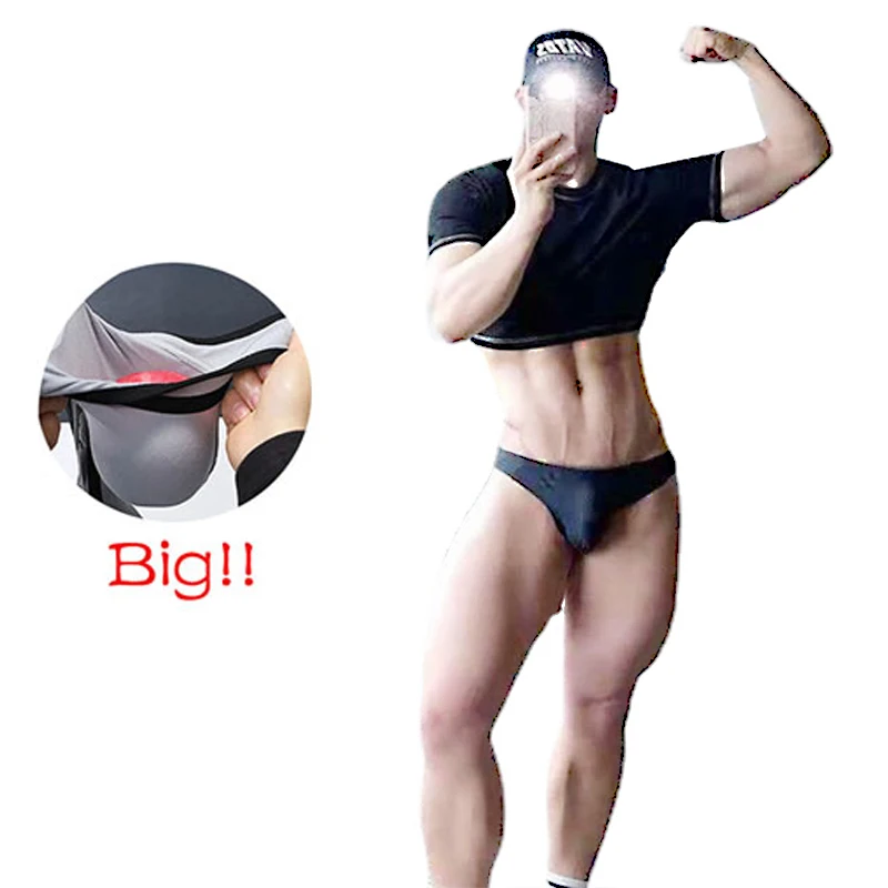 

2PCS Underwear Men's Briefs Thin Low Waist Modal Sexy Seamless Sports Plus Size Bag Support Mens Panties Lingerie Boxer