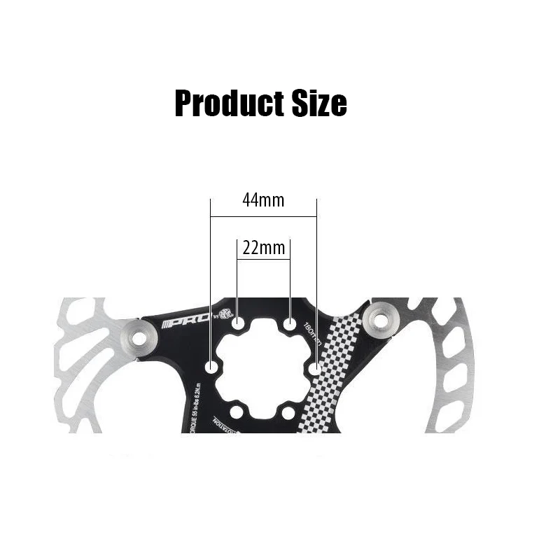 IIIPRO Mountain Bike Bicycle Floating Disc Brake Rotor 6 Bolts 140mm 160mm 180mm 203mm