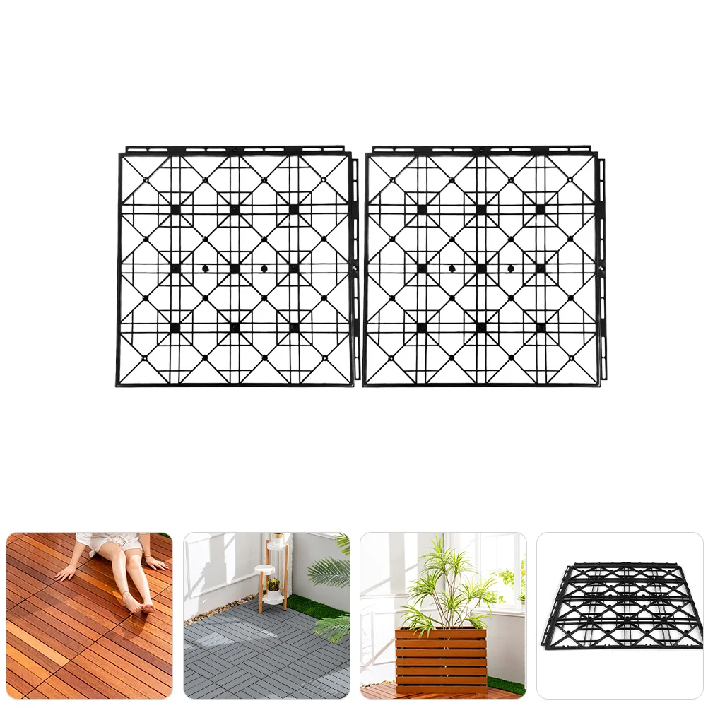 

2Pcs Non-Slip Garden Plastic Mats Outdoor Floor Cushions Decorative Garden Flooring Kitchen Mat Floor Mat Terrace Mats