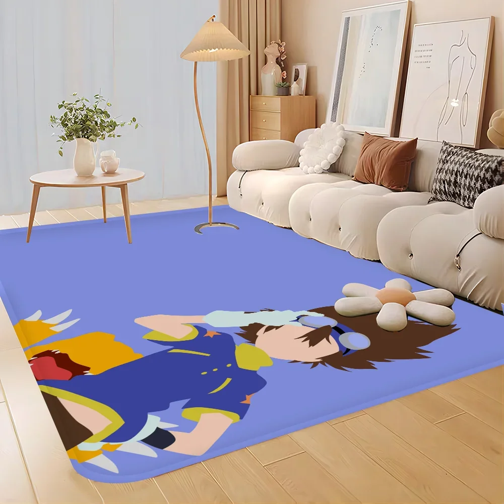 Digimon cartoon  Entrance Door Mat Washable Non-Slip Living Room Sofa Chairs Area Mat Kitchen Welcome Doormat