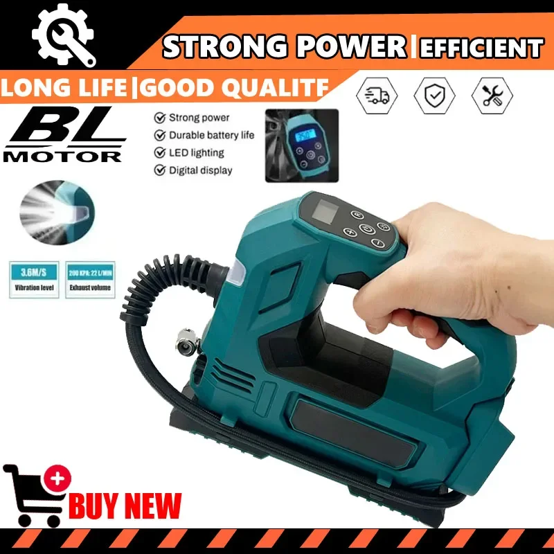 

For Car Bicycle Tires Ball Portable Cordless Tire Inflator Electric Air Pump Handheld Air Compressor For Makita 18V Battery Tool