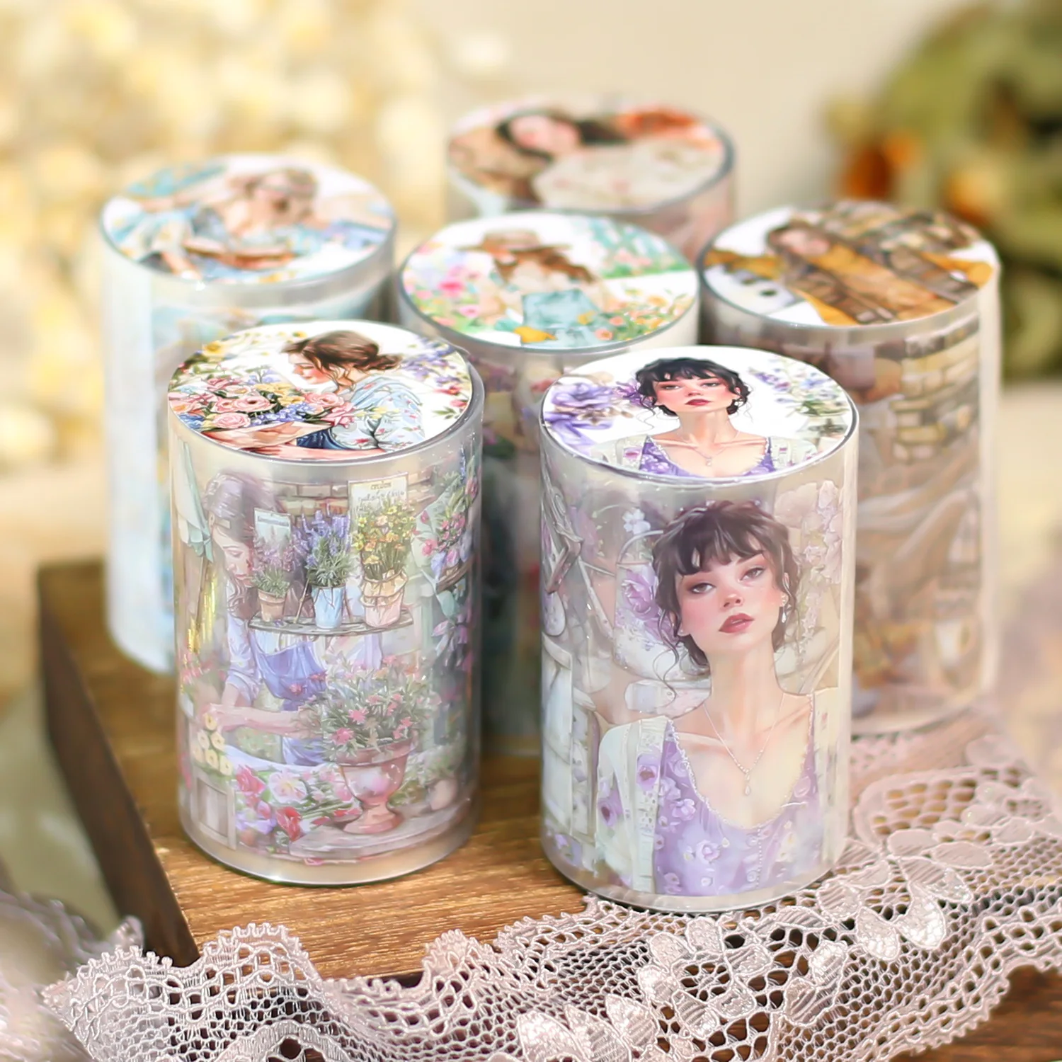 10pcs/1lot Decorative Adhesive Tapes  flowers and incense roam about Junk Journal  Paper Japanese Masking Scrapbooking Stickers