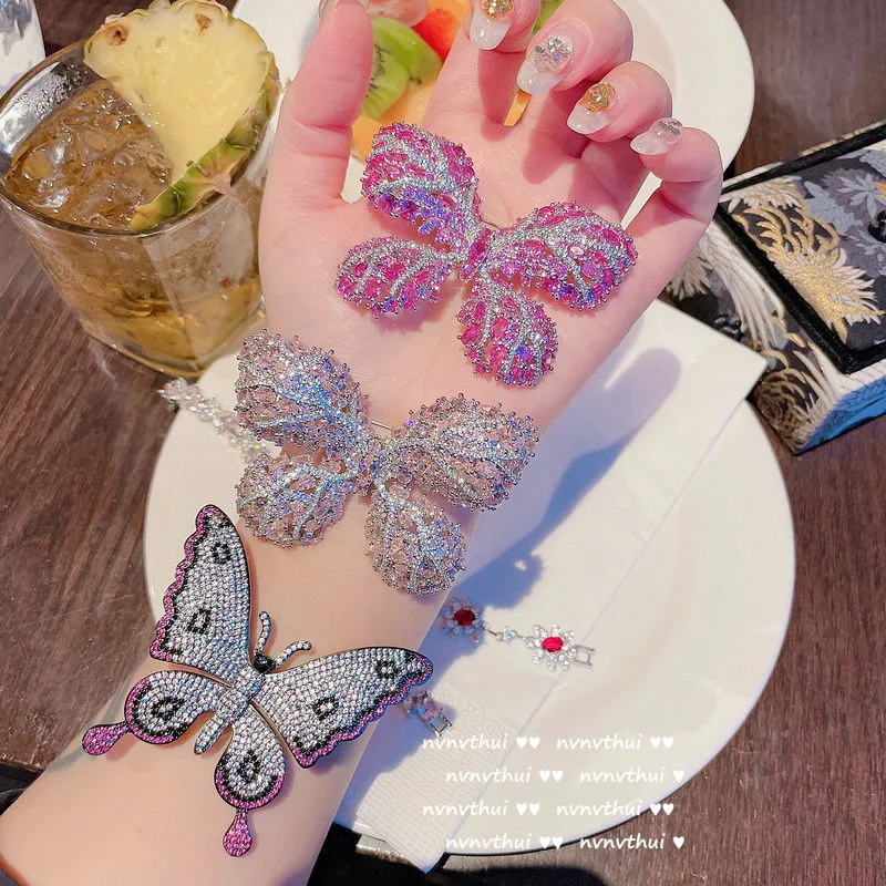 

JitDoo Pink Color Butterfly Brooches for Women Elegant Wedding Fashion Pin Animal Design Accessories High Qualilty New Year 2023