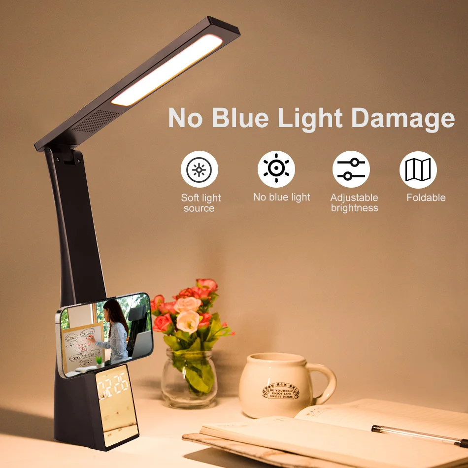 

Led Desk Lamp Eye-Protection 3 Color Temperature Stepless Dimming USB Charging Night Light Bedroom Study Reading Table Lamps