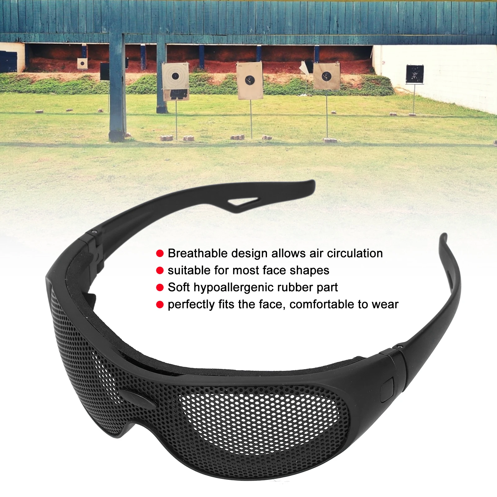 

Safety Glasses Safety Goggles Resistant Iron Mesh Pattern UV400 for Military Fans CS Outdoor Game Airsoft Goggles