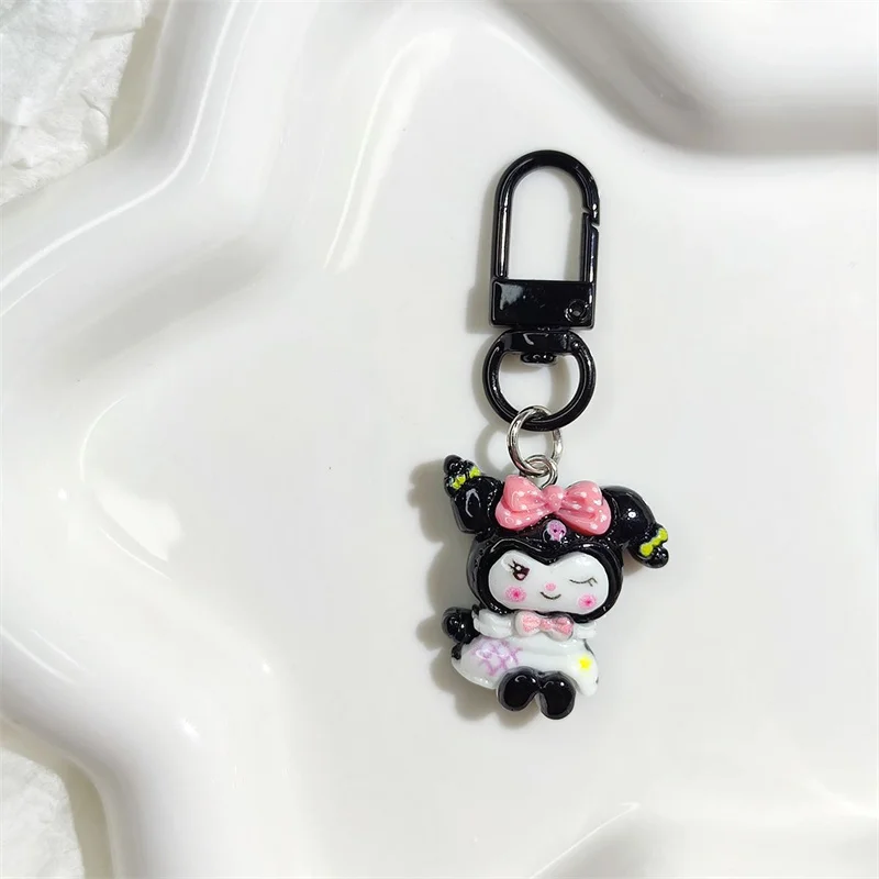 Kawaii Sanrio Kuromi My Melody Keychain Cute Hello Kitty Gift Pendant Keyring Anime Cinnamoroll Pompom Purin Children Keychains