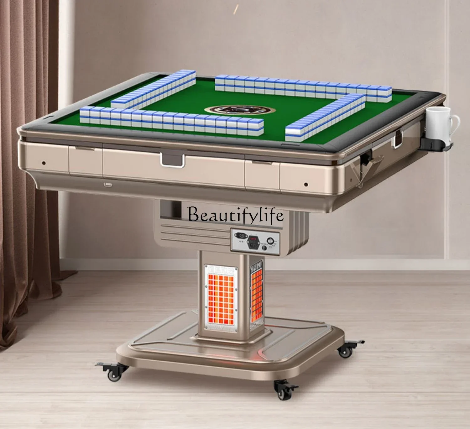 

Folding mahjong machine, automatic dining table, dual-purpose multi-function four-port machine, bass roller coaster