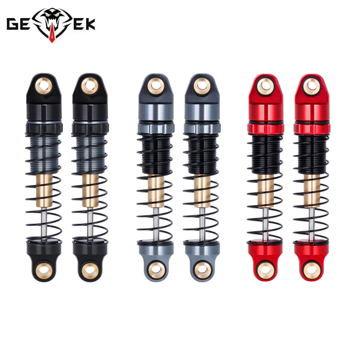 4Pcs Aluminum Shock Absorber 28.5mm with Three Spring Rates for 1/30 RC Crawler Car Axial SCX30 Upgrade Accessories