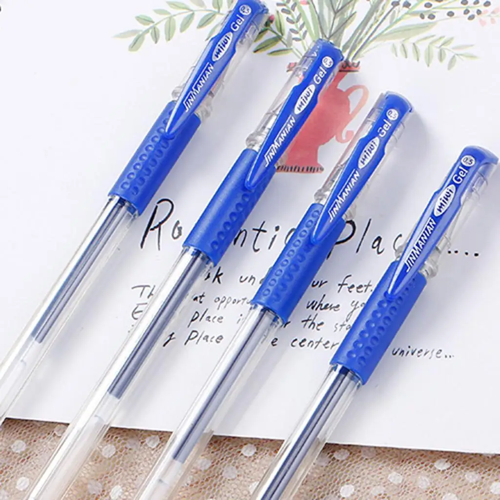 2x10Pcs 0.5mm Medium Nib Refills Roller Ball Pen Gel Pen Smooth Writing Blue