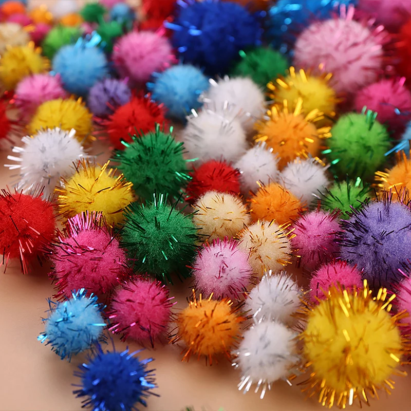 

Colorful Golden Onion Plush Ball Glitter Children Creative DIY Handmade Materials To Decorate Children's Puzzle