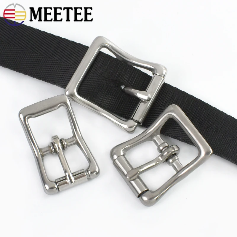 

5Pcs 16/20/25mm Stainless Steel Belt Buckles Men's Jeans Pin Buckle Waistband Head Decor Adjust Clasp Leather Crafts Accessories