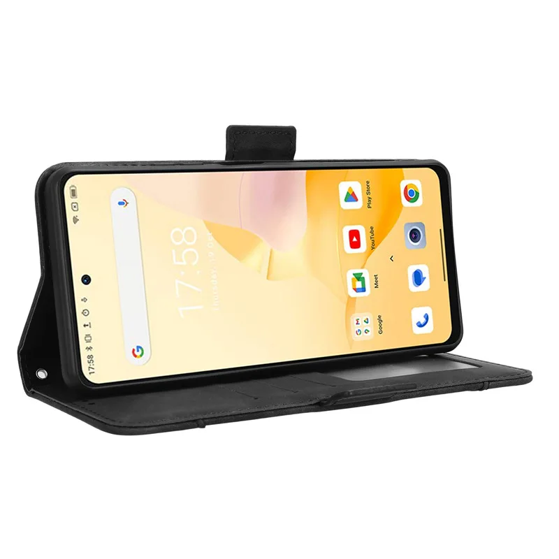 Dla Shark Blackview 8 skórzane etui z klapką skóra Retro luksusowy portfel na karty stojak na książkę pełne 360 pokrowiec na etui na telefony Blackview Shark8 — zdjęcie 5