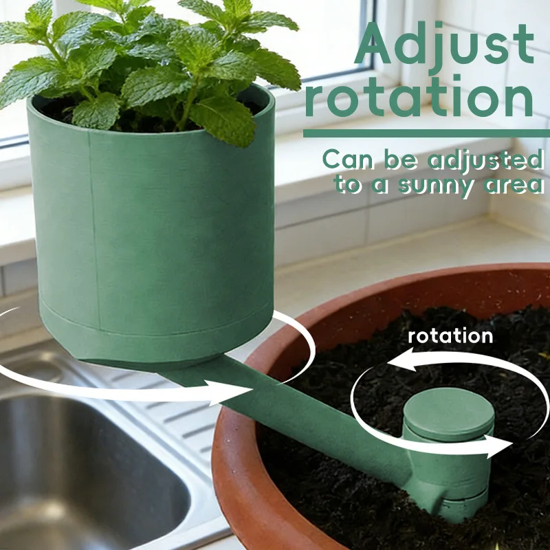 Adjustable 3D Printed Rotating Plant Implant Which Adjusts The Angle Of The Plant By Rotating The Pot Is Suitable Plant Lovers