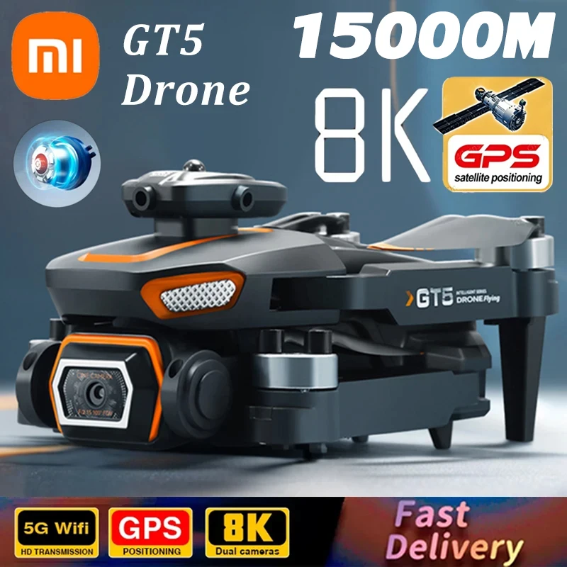 

Xiaomi GT5 MAX Drone 8K HD Professional Aerial ESC Photography Aircraft Brushless Electronically Controlled Camera GPS RC 15000M