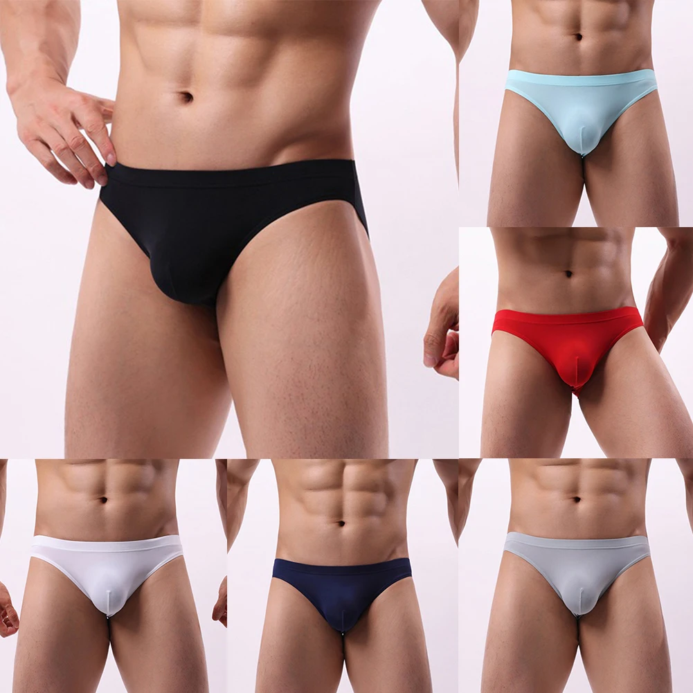 

Hot New Comfy Fashion Briefs Panties Summer Casual Men Pouch Regular Sexy Solid Color Underwear Winter Lingerie